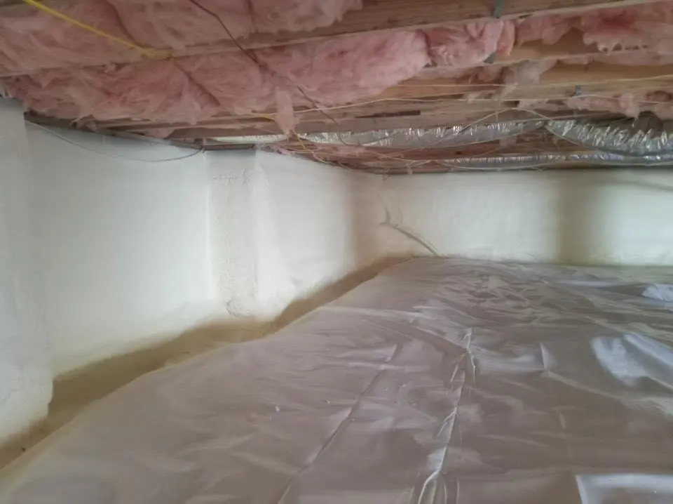 Crawl space encapsulation with closed-cell spray foam for Attic Insulation in Altamont